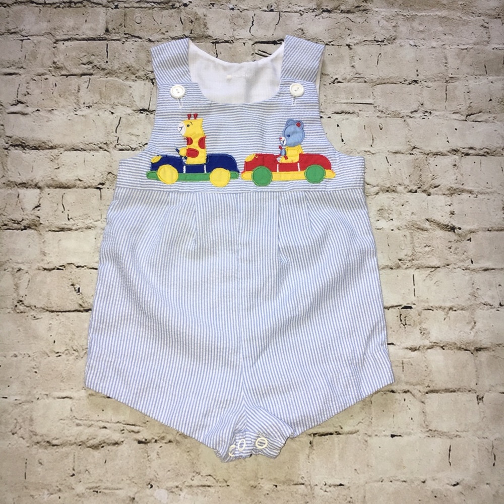Baby Boy Seersucker Romper